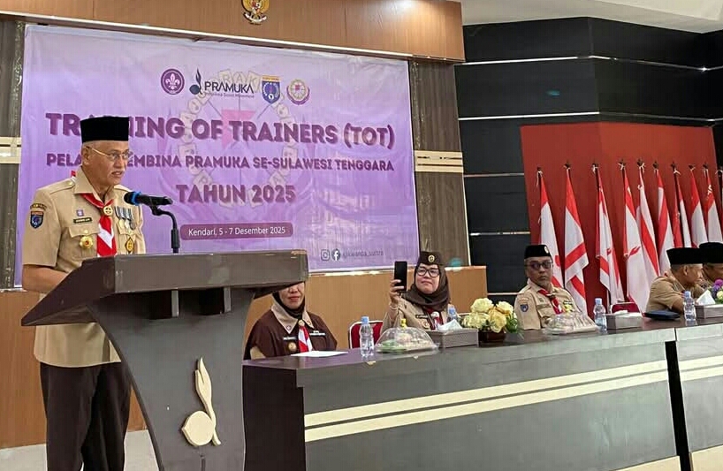 Sekda Sultra Hadiri TOT 2025, Kwarda Sultra Perkuat SDM Pembina dan Pelatih Pramuka