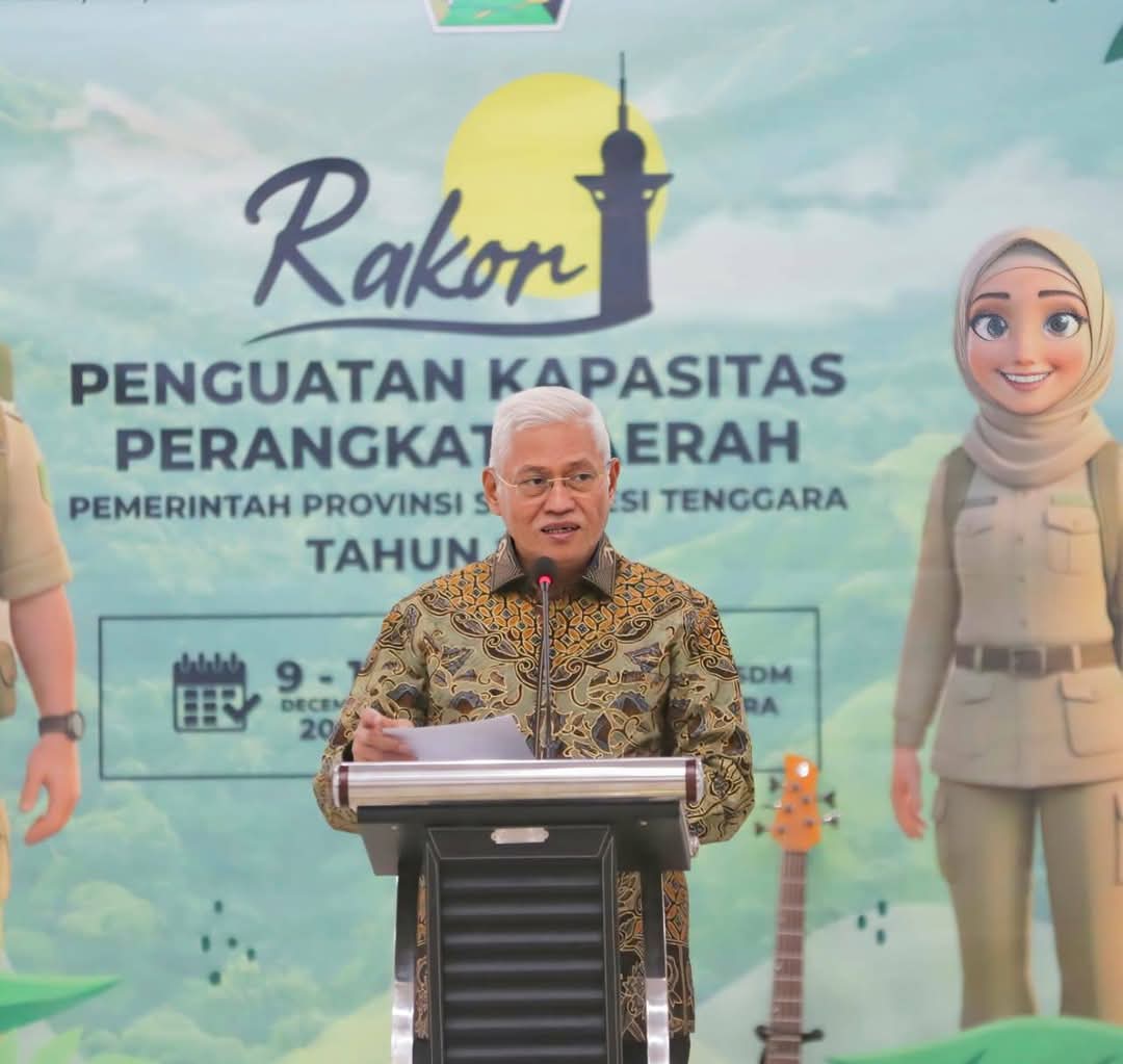 Gubernur Diwakili Sekda Sultra Resmi Menutup Rakor Penguatan Kapasitas Perangkat Daerah Tahun 2025