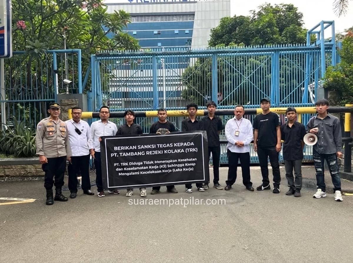 Tiga Nyawa Melayang dalam 8 Bulan, Ampuh Sultra Seret PT. TRK ke Kemenaker RI