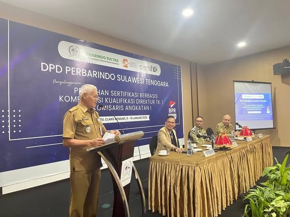 Pemprov Sultra Dorong Penguatan Tata Kelola BPR melalui Sertifikasi Direksi dan Komisaris