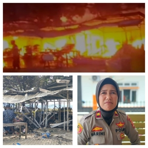 20 Unit Kios di Area Pelabuhan Raha Ludes Terbakar, Kerugian Capai Rp700 Juta