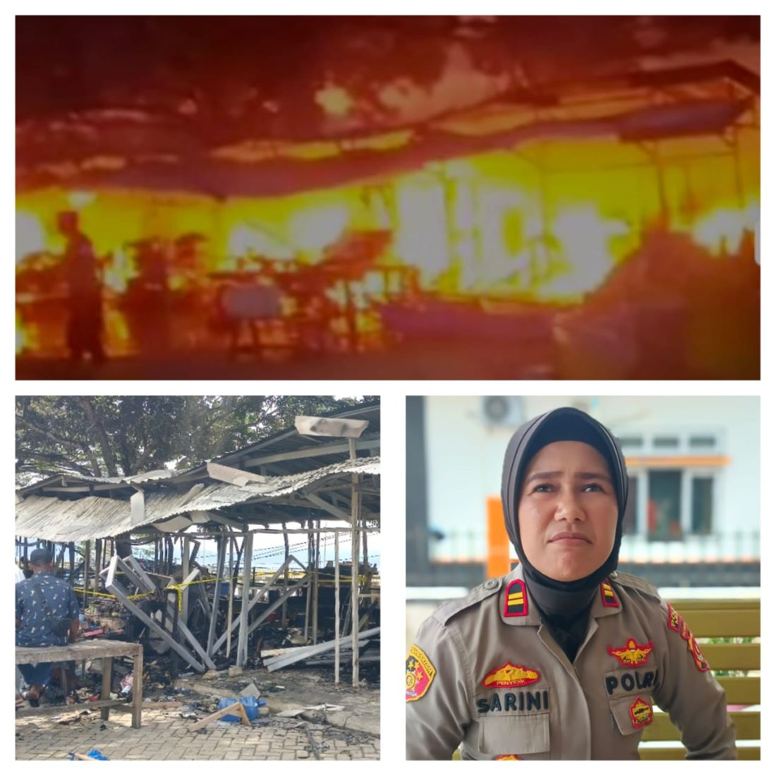 20 Unit Kios di Area Pelabuhan Raha Ludes Terbakar, Kerugian Capai Rp700 Juta