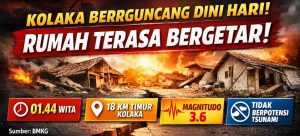 Kolaka–Koltim Diguncang Gempa Tengah Malam, Aktivitas Sesar Aktif Jadi Pemicu