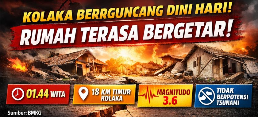 Kolaka–Koltim Diguncang Gempa Tengah Malam, Aktivitas Sesar Aktif Jadi Pemicu