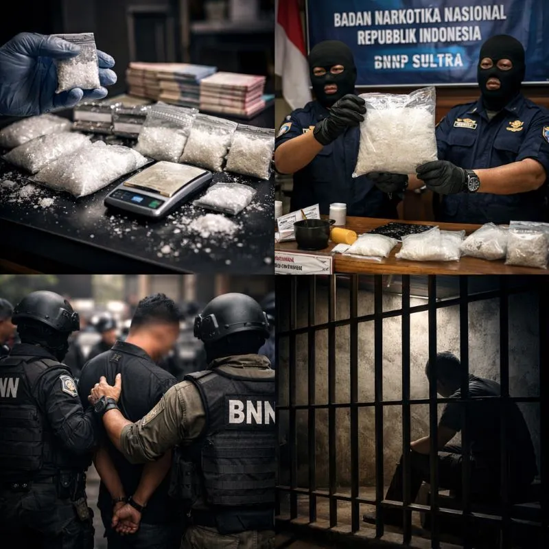 Diduga Seret Oknum DPRD Kendari, BNNP Sultra Dalami Kasus Penyelundupan 504 Gram Sabu di Kolaka