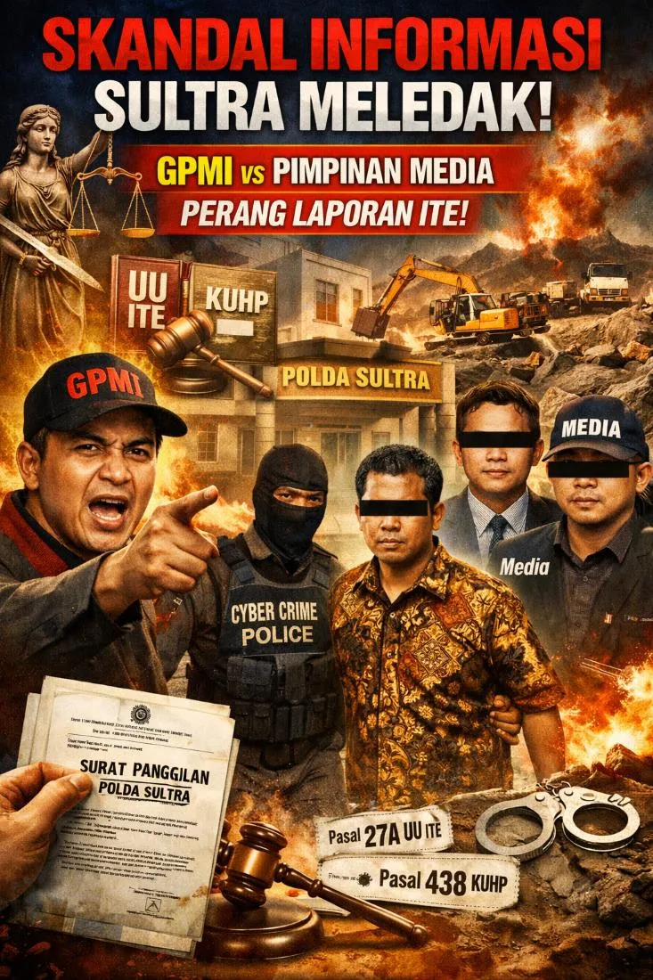 Polemik Birokrasi Sultra Memanas: GPMI Laporkan Ketua JMSI Dugaan Fitnah dan Pencemaran Nama Baik ke Polda