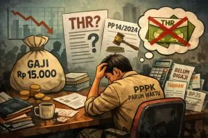 Jeritan PPPK Paruh Waktu: Gaji Rp15 Ribu hingga THR Tak Jelas, Nasib Aparatur Negara Kian Terhimpit