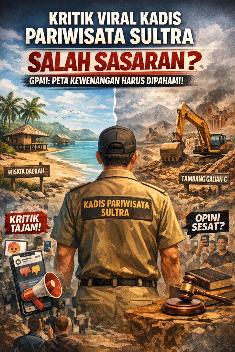Kritik Viral Kadis Pariwisata Sultra Dinilai Salah Sasaran, GPMI Soroti Minimnya Literasi Kewenangan Pemerintahan