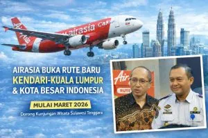 AirAsia Buka Rute Baru dari Kendari ke Malaysia dan Kota Besar Indonesia, Dorong Lonjakan Pariwisata Sulawesi Tenggara