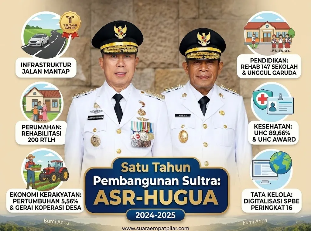 Satu Tahun ASR-Hugua: Infrastruktur Membumi, Ekonomi Tumbuh, Sultra Raih Penghargaan Nasional