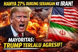 Hanya 27 Persen Warga AS Dukung Serangan ke Iran, Mayoritas Sebut Trump Gila Perang