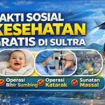 Pemprov Sultra Gelar Bakti Sosial Kesehatan Gratis, Ada Operasi Katarak hingga Sunatan Massal