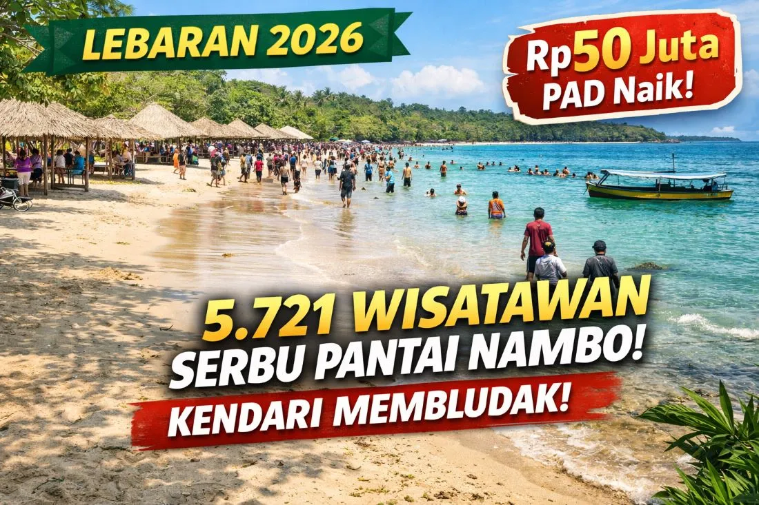 Pantai Nambo Diserbu Wisatawan, Pemprov Sultra Dorong Pariwisata Berkualitas