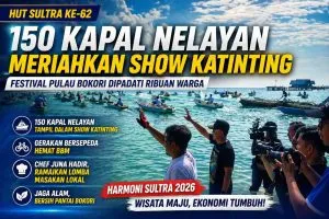 Festival Pulau Bokori Dibuka Gubernur Andi Sumangerukka Didampingi Ridwan Badallah