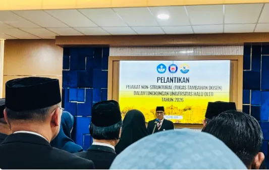 Rektor UHO Lantik 29 Pejabat Nonstruktural, Perkuat Kinerja Akademik