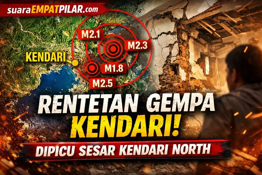 Kendari Diguncang 5 Gempa Dangkal, BMKG Sebut Dipicu Sesar Kendari North