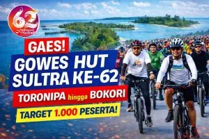 Gowes HUT Sultra ke-62, Target 1.000 Peserta