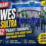 Gowes HUT Sultra ke-62 Padati Toronipa, Dorong Gaya Hidup Sehat dan Promosi Wisata