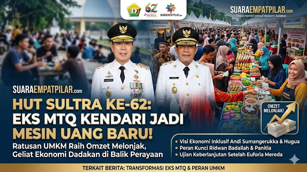 Eks MTQ Kendari Jadi Pusat UMKM di HUT Sultra 62, Dampak Nyata atau Sekadar Pencitraan?