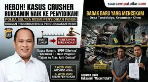 Mantan Bupati Konawe Utara Ruksamin Naik Penyidikan Polda Sultra Kasus Pencurian Mesin Crusher
