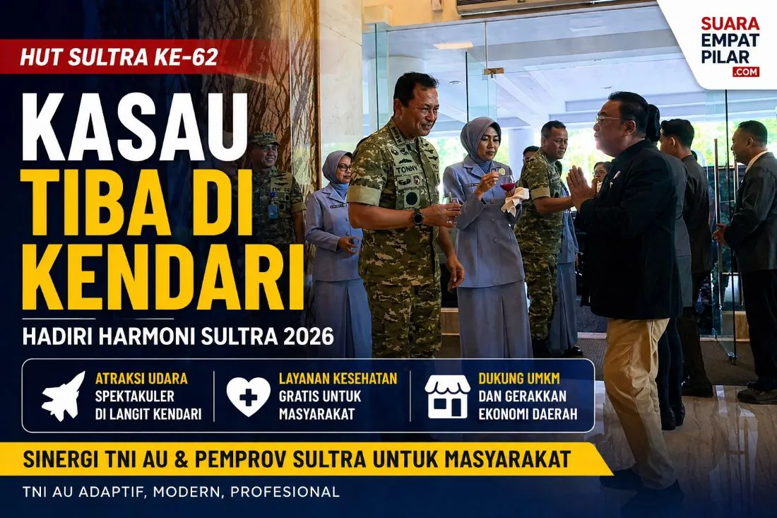 KASAU M. Tonny Harjono Hadiri Harmoni Sultra 2026 di Kendari, TNI AU Tampilkan Atraksi Udara Spektakuler
