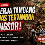 Pekerja Tambang Emas Bombana Tewas Tertimbun Longsor, Insiden Berulang April 2026