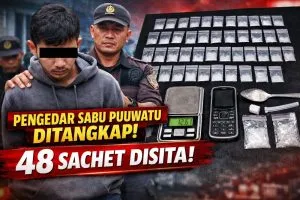 Pengedar Sabu di Puuwatu Kendari Ditangkap, 48 Sachet Siap Edar Disita