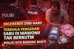 Polisi Ungkap Kasus Sabu di Wawonii, Pelaku dan Barang Bukti Diamankan