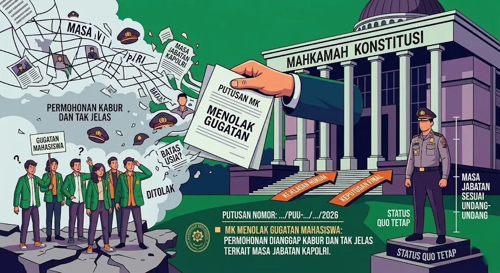 MK Tolak Gugatan Mahasiswa soal Masa Jabatan Kapolri: Permohonan Dianggap Kabur dan Tak Jelas