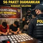 Polisi Tangkap Dua Pengedar Sabu di Konsel, 56 Paket Siap Edar Diamankan