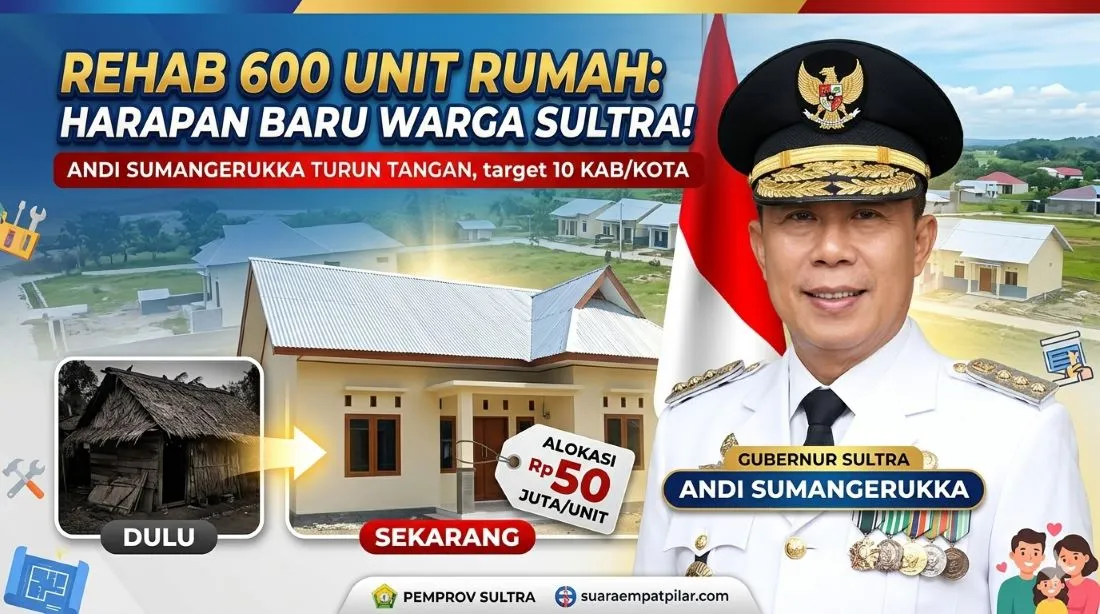 Pemprov Sultra Genjot Program RTLH 2026, Target 600 Rumah Layak Huni di 10 Daerah