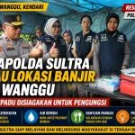 Wakapolda Sultra Tinjau Banjir Kali Wanggu, Posko Terpadu Disiagakan untuk Pengungsi