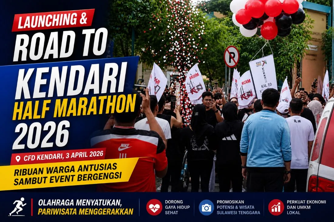Pemprov Sultra Dukung Kendari Half Marathon 2026, Dorong Sport Tourism