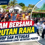 Senam Bersama di Rutan Raha, WBP dan Petugas Bangun Kebersamaan Lewat Aktivitas Positif